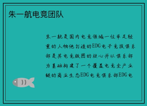 朱一航电竞团队